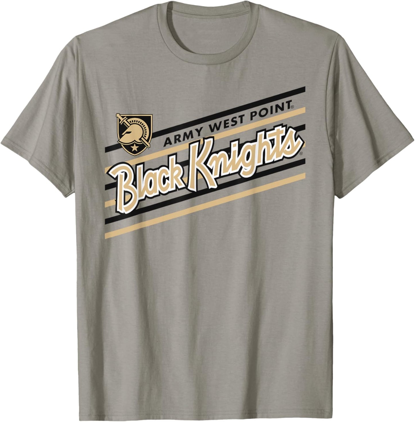 Army Black Knights Retro Performer Gray Officially Licensed T-Shirt - T-Shirt | Sand