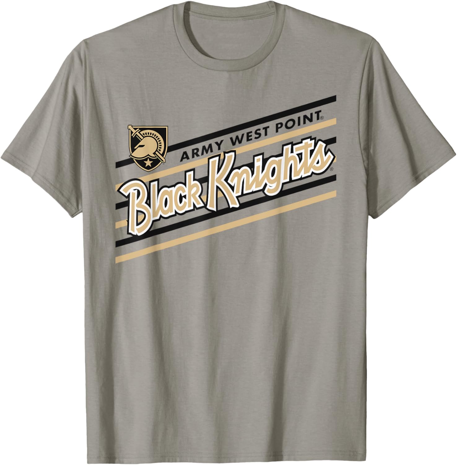 Army Black Knights Retro Performer Gray Officially Licensed T-Shirt - T-Shirt | Sand