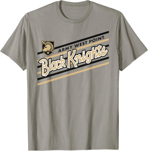 Army Black Knights Retro Performer Gray Officially Licensed T-Shirt - T-Shirt | Sand