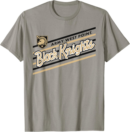 Army Black Knights Retro Performer Gray Officially Licensed T-Shirt - T-Shirt | Sand