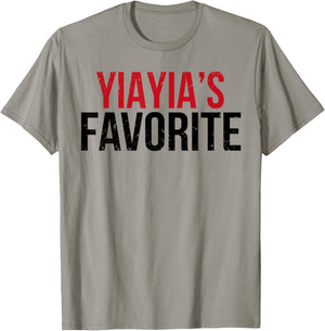 Yiayia’S Favorite Grandkid Humor for Kids Teens Family T-Shirt - T-Shirt | Sand