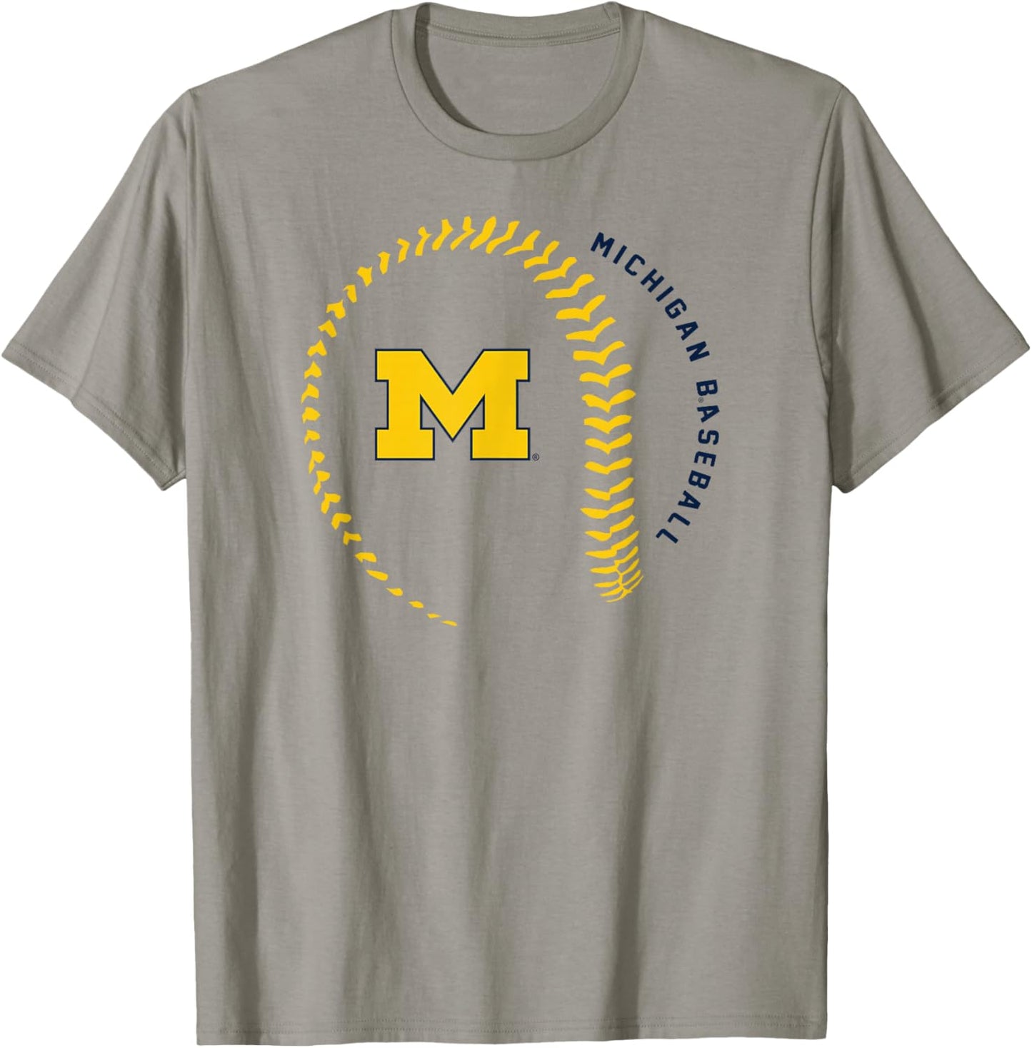 Michigan Wolverines Baseball Fastball White T-Shirt - T-Shirt | Sand