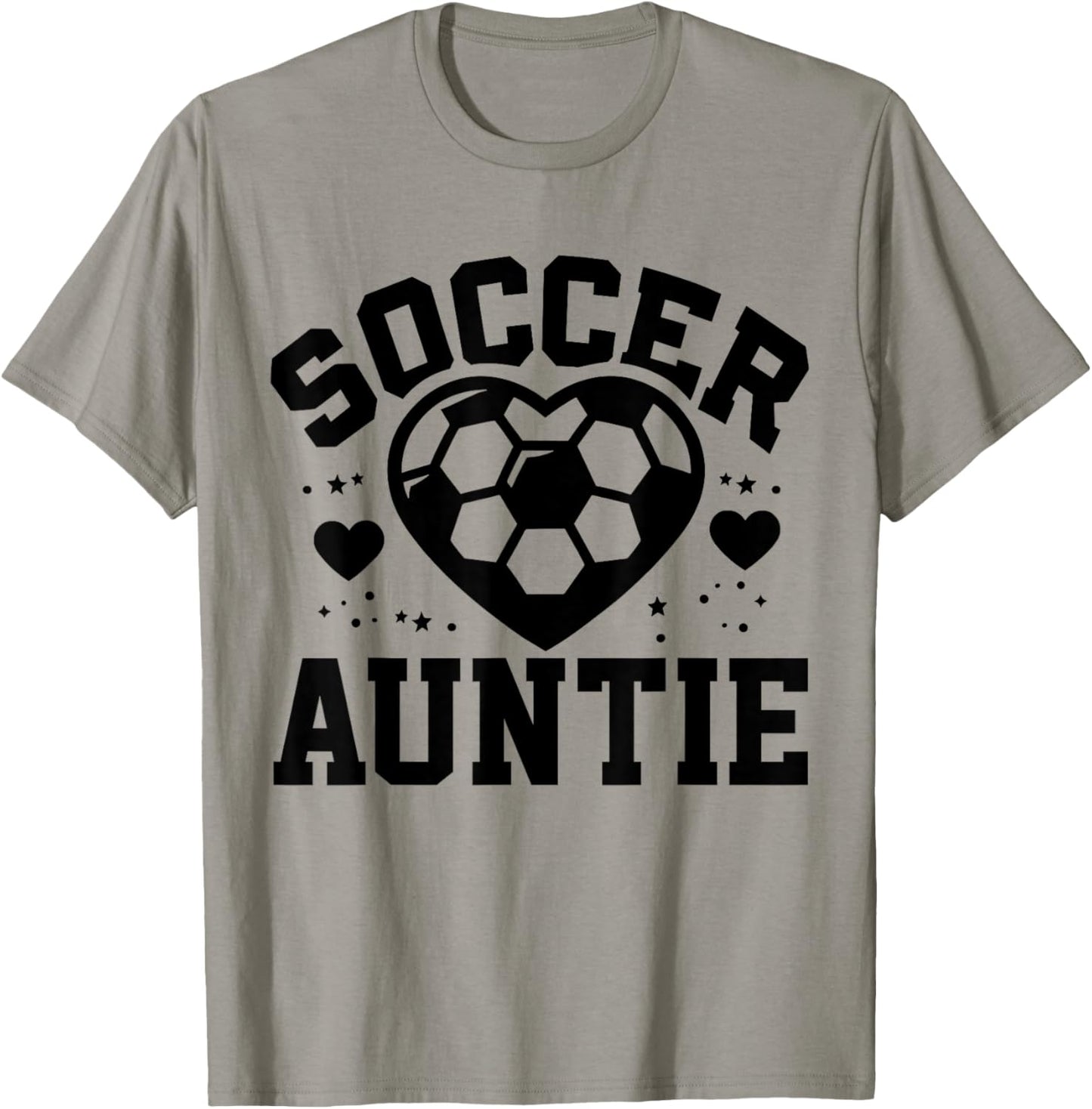 Soccer Auntie Heart Auntie Soccer Player T-Shirt - T-Shirt | Sand