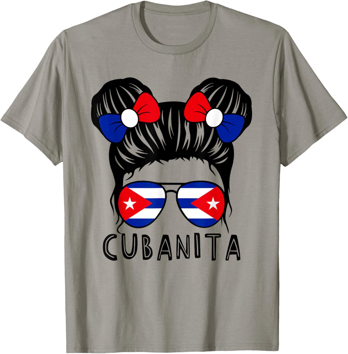Cubanita Cuban Girl Cuba Flag Mes De La Herencia Hispana T-Shirt - T-Shirt | Sand