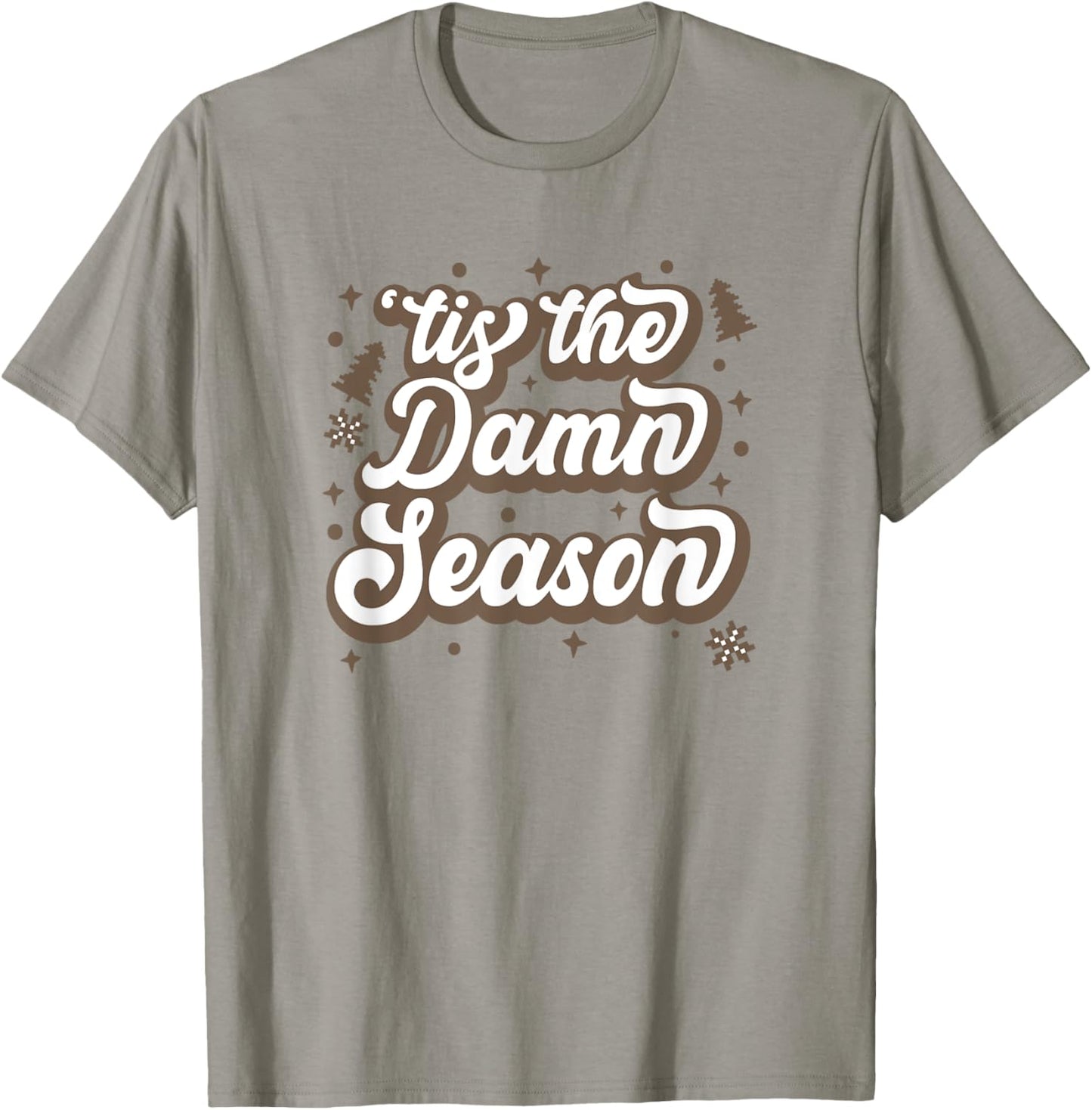 Tis the Damn Season Preppy Football Christmas College Girl T-Shirt - T-Shirt | Sand