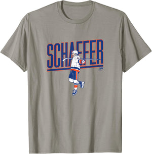 Matthew Schaefer - Name Pose - New York Hockey T-Shirt - T-Shirt | Sand