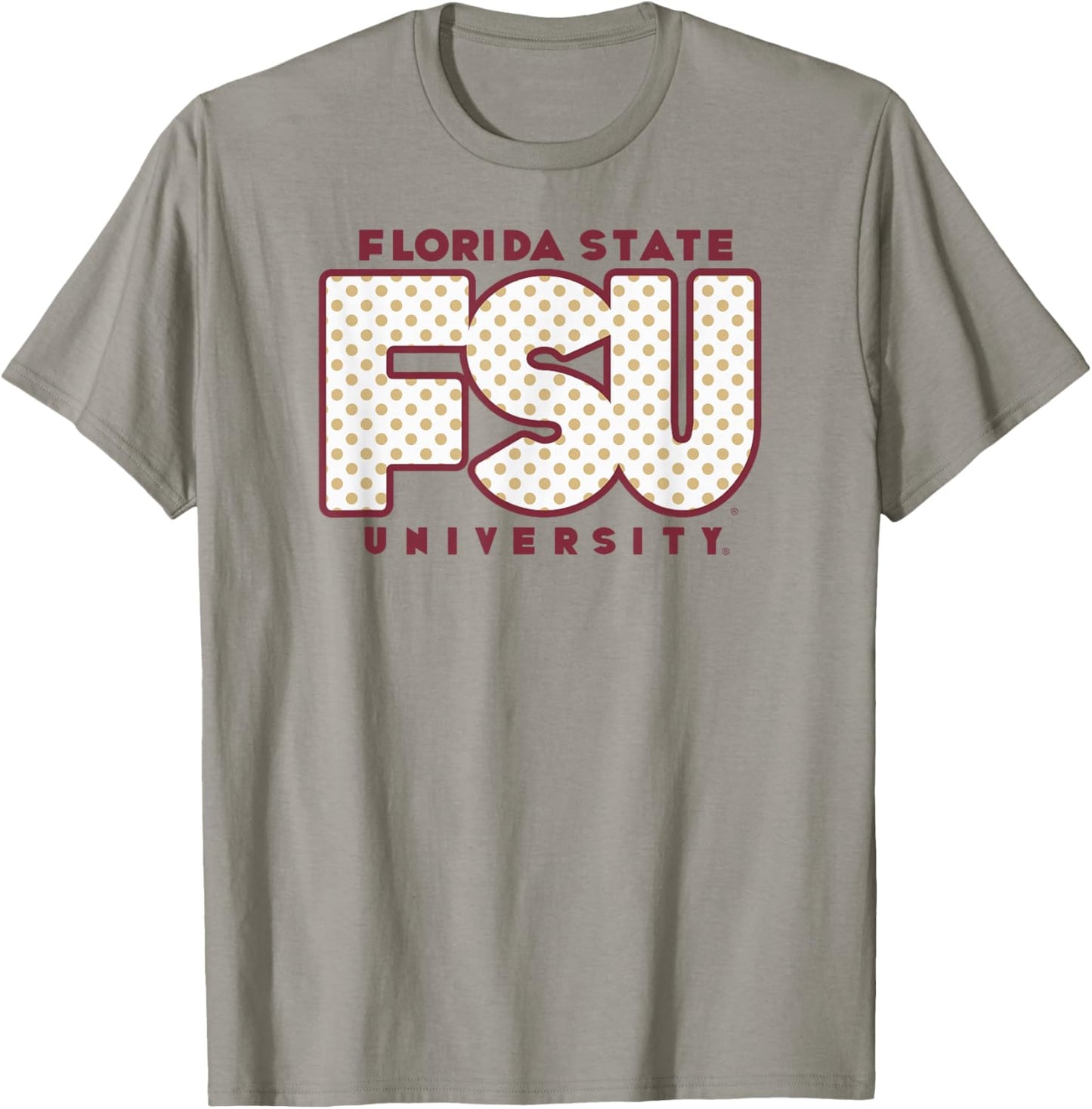 Florida State Seminoles Polka Dots Gray Officially Licensed T-Shirt - T-Shirt | Sand