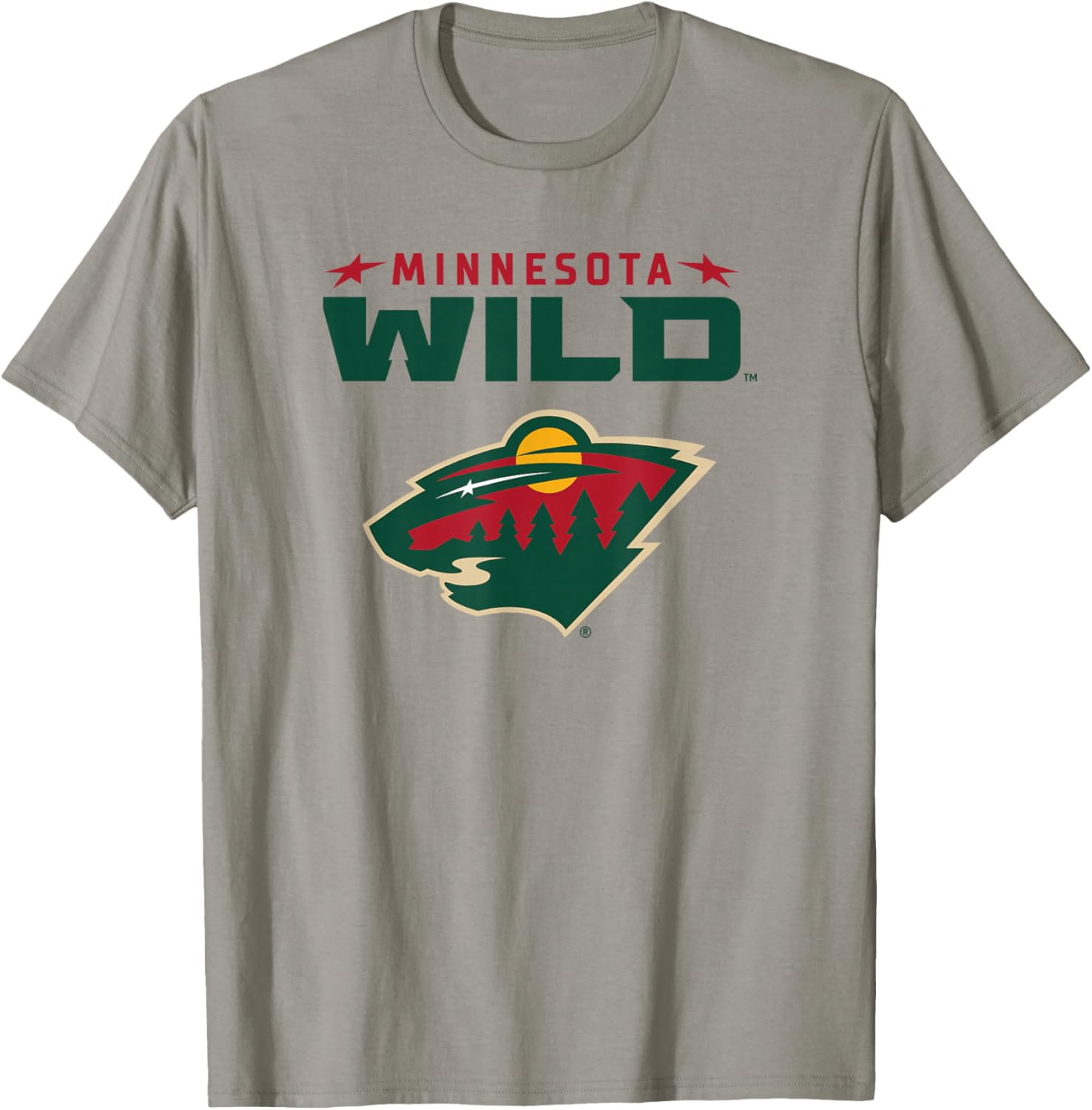 Minnesota Wild Power Play Gray Officially Licensed T-Shirt - T-Shirt | Sand