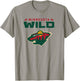 Minnesota Wild Power Play Gray Officially Licensed T-Shirt - T-Shirt | Sand