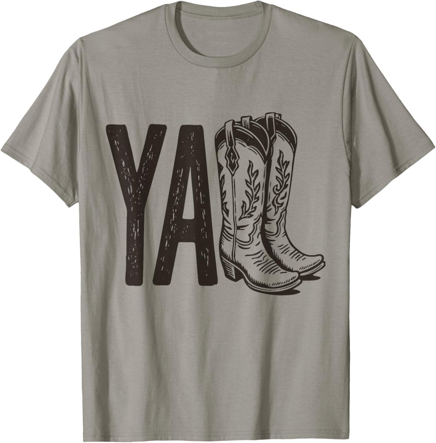 Cowboy Boots Western Yall Country Rodeo T-Shirt - T-Shirt | Sand