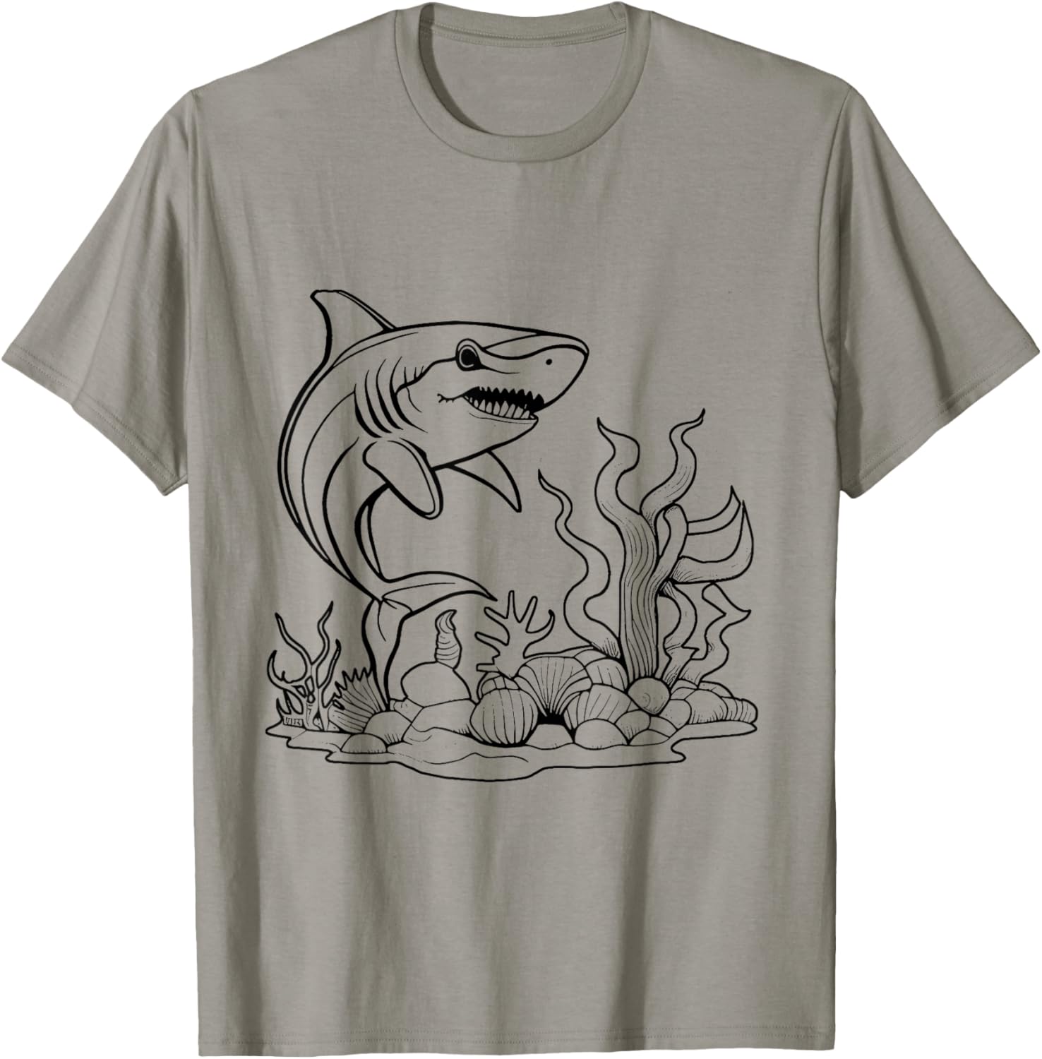 Color the shark and paint it yourself T-Shirt - T-Shirt | Sand