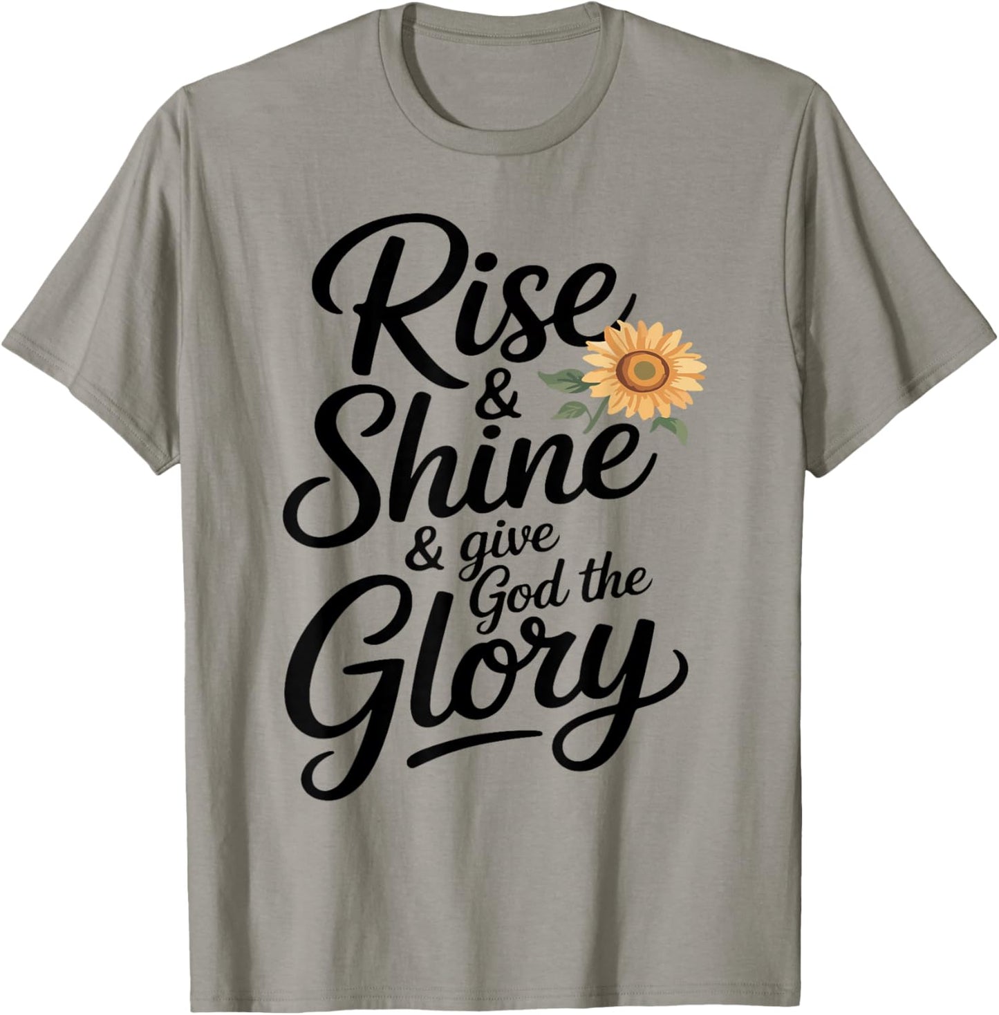 Rise & Shine & Give God The Glory Bow Christian Girl Toddler T-Shirt - T-Shirt | Sand