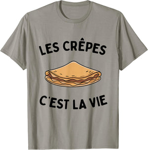 Les Crêpes C'est La Vie Funny Funny Kitchen Sweet Salty T-Shirt - T-Shirt | Sand