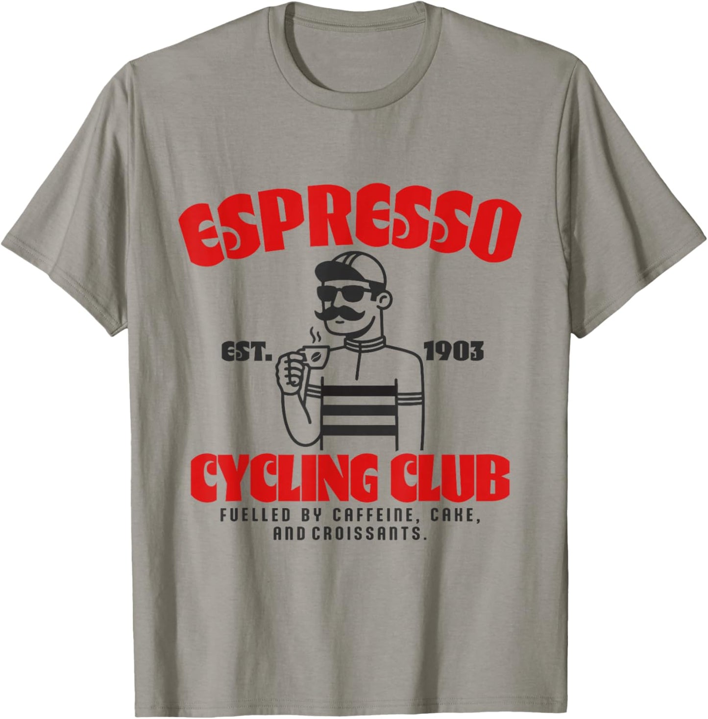 Espresso Rennrad Club Kaffee Kuchen Fahrrad Radsport T-Shirt - T-Shirt | Sand