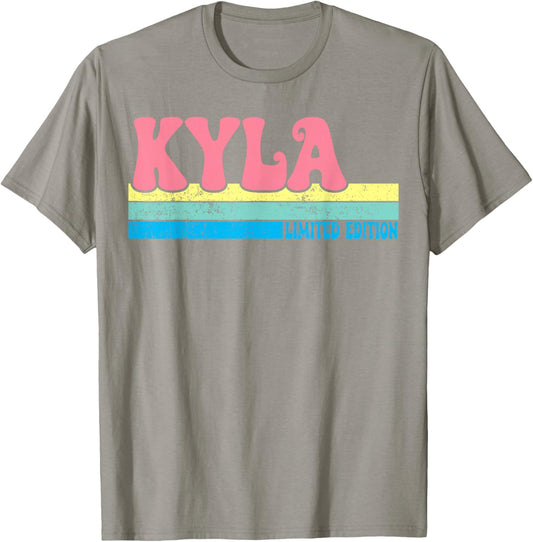 KYLA Name Personalized Cute Idea Groovy Women KYLA T-Shirt - T-Shirt | Sand