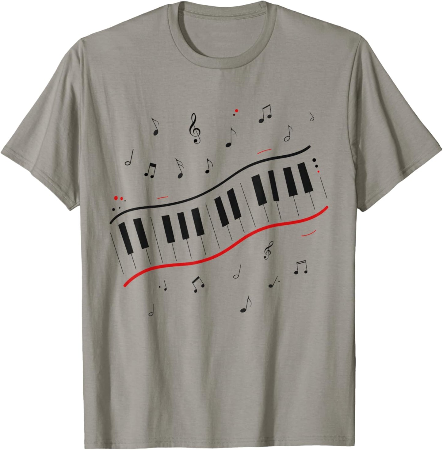 Piano Beat Clavier Notes de Musique Amoureux de Musique Pianiste T-Shirt - T-Shirt | Sand