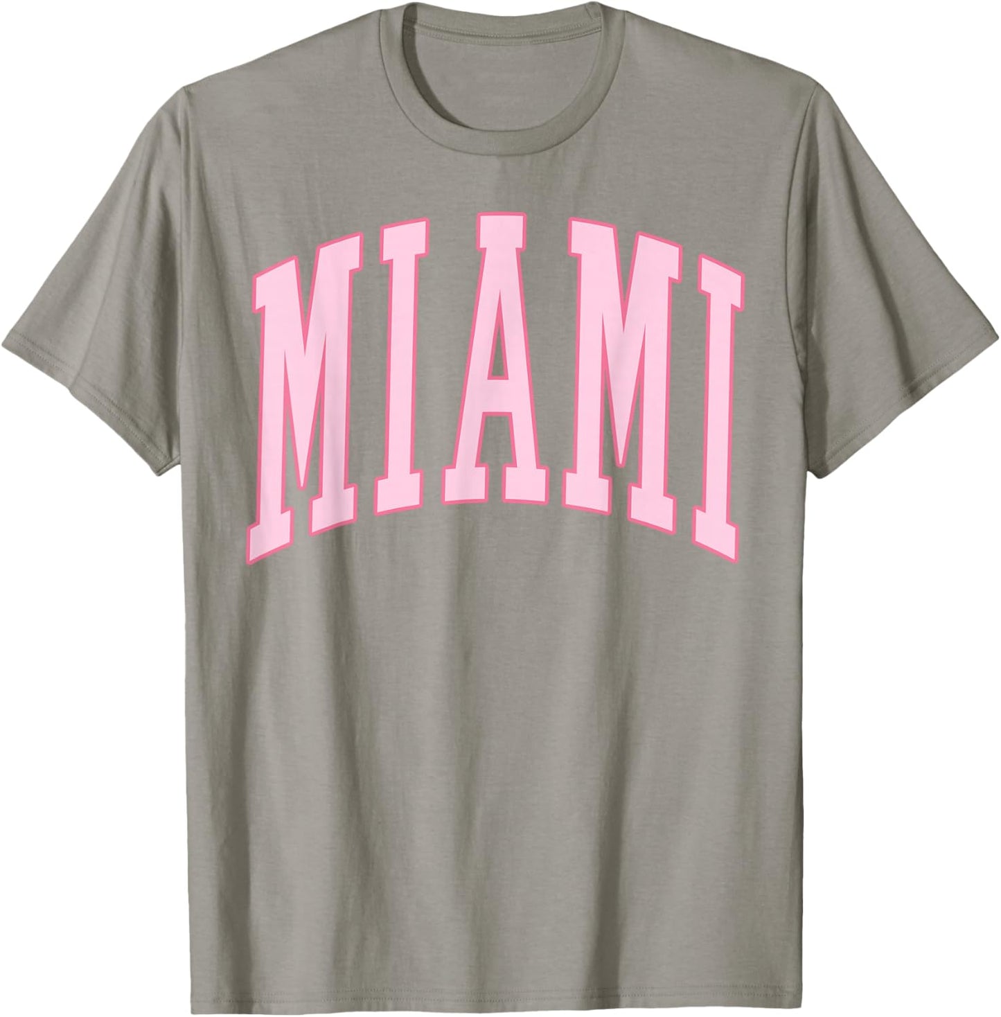 Miami Vintage Preppy Varsity Pink Sports T-Shirt - T-Shirt | Sand