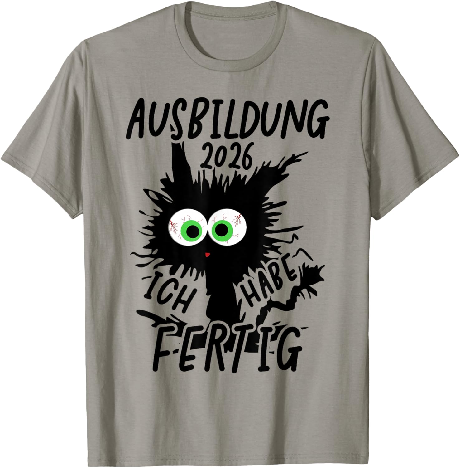 Ausbildung 2026 with German Text "Ich Habe Fertig Ausbildung Geschafft" T-Shirt - T-Shirt | Sand