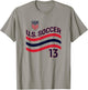 Tim Ream 13 White USMNT Officially Licensed T-Shirt - T-Shirt | Sand