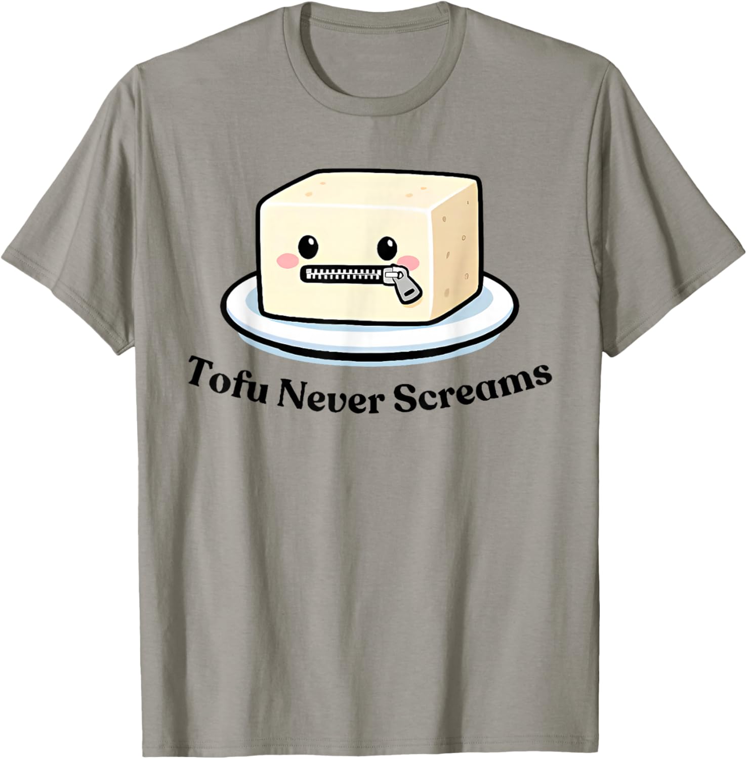 tofu Never Screams T-Shirt - T-Shirt | Sand