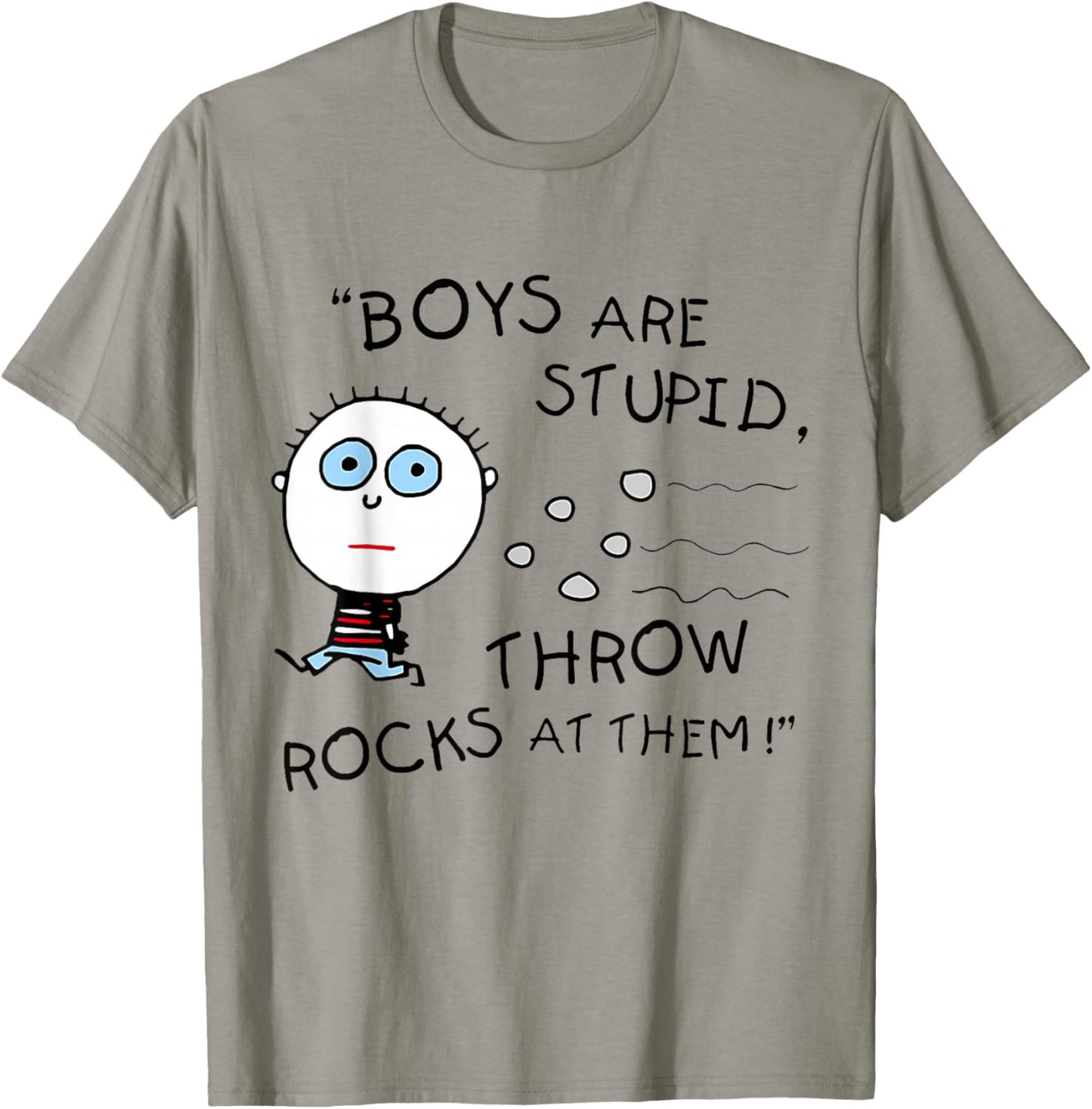 Boyfriend Are Stupid Throw Rocks At Them Funny T-Shirt - T-Shirt | Sand