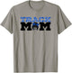 Women's Track, Track Mom, Messy Bun, Sports Mama, Blue T-Shirt - T-Shirt | Sand