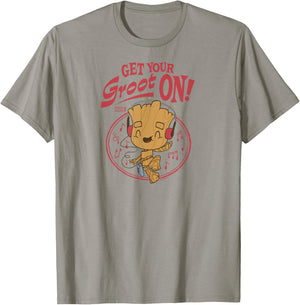 Guardians Of The Galaxy - Get Your Groot On Baby Groot T-Shirt - T-Shirt | Sand