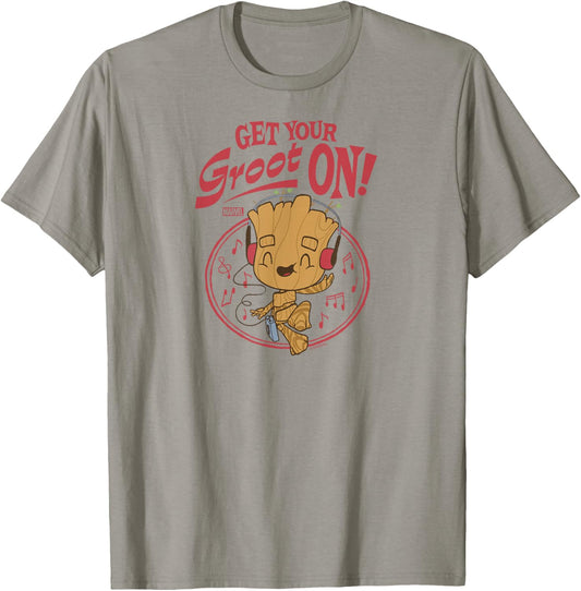 Guardians Of The Galaxy - Get Your Groot On Baby Groot T-Shirt - T-Shirt | Sand