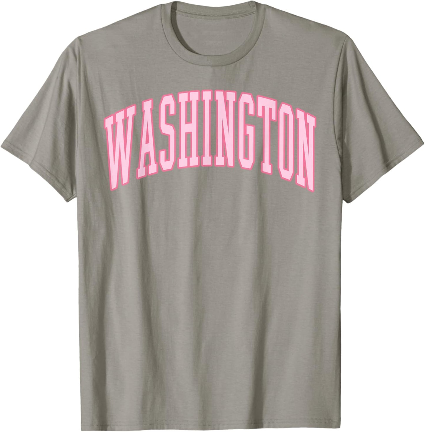 Washington Vintage Preppy Varsity Pink Sports T-Shirt - T-Shirt | Sand