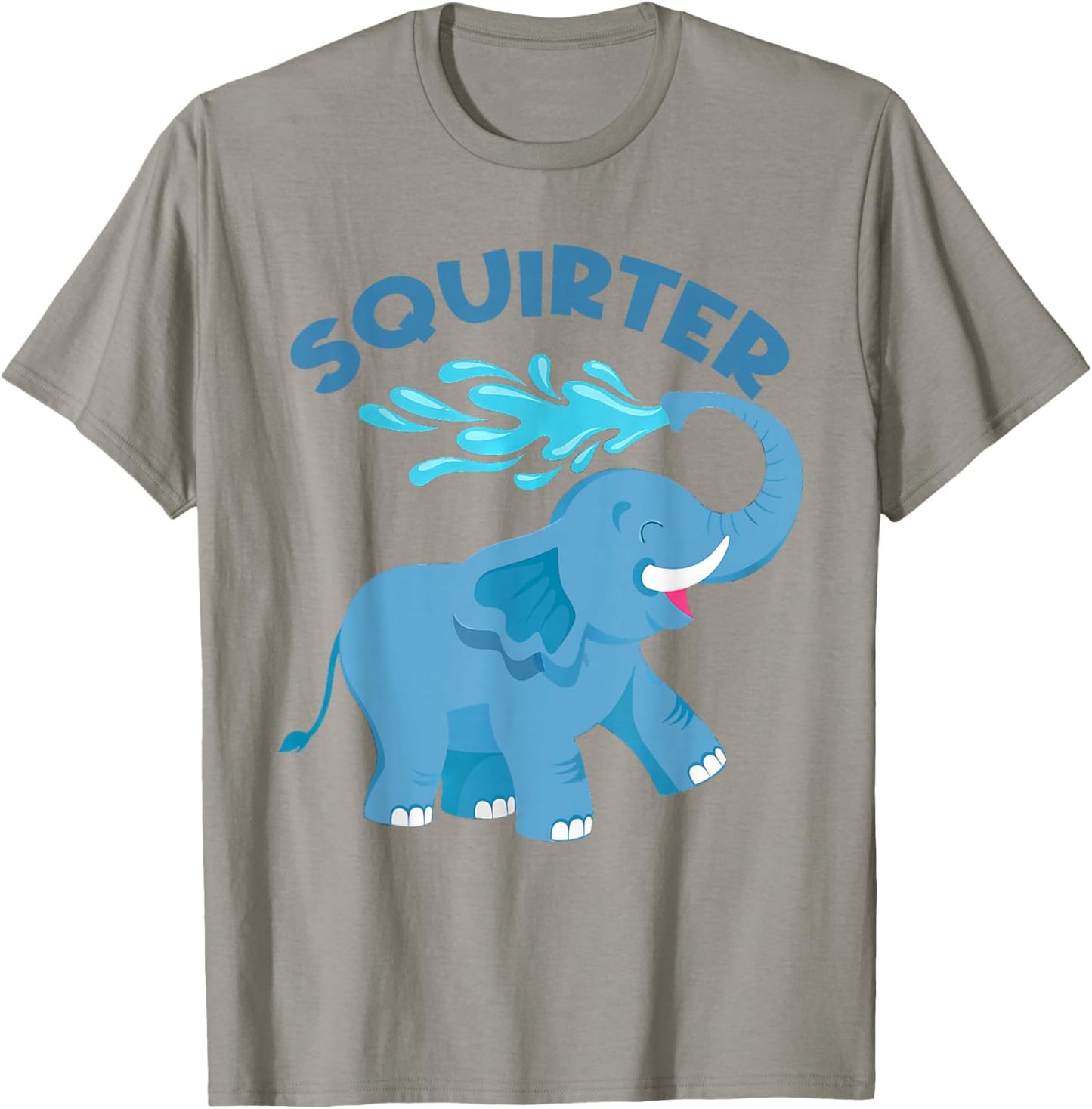 Funny Squirter Elephant Graphic Inappropriate Embarrassing T-Shirt - T-Shirt | Sand