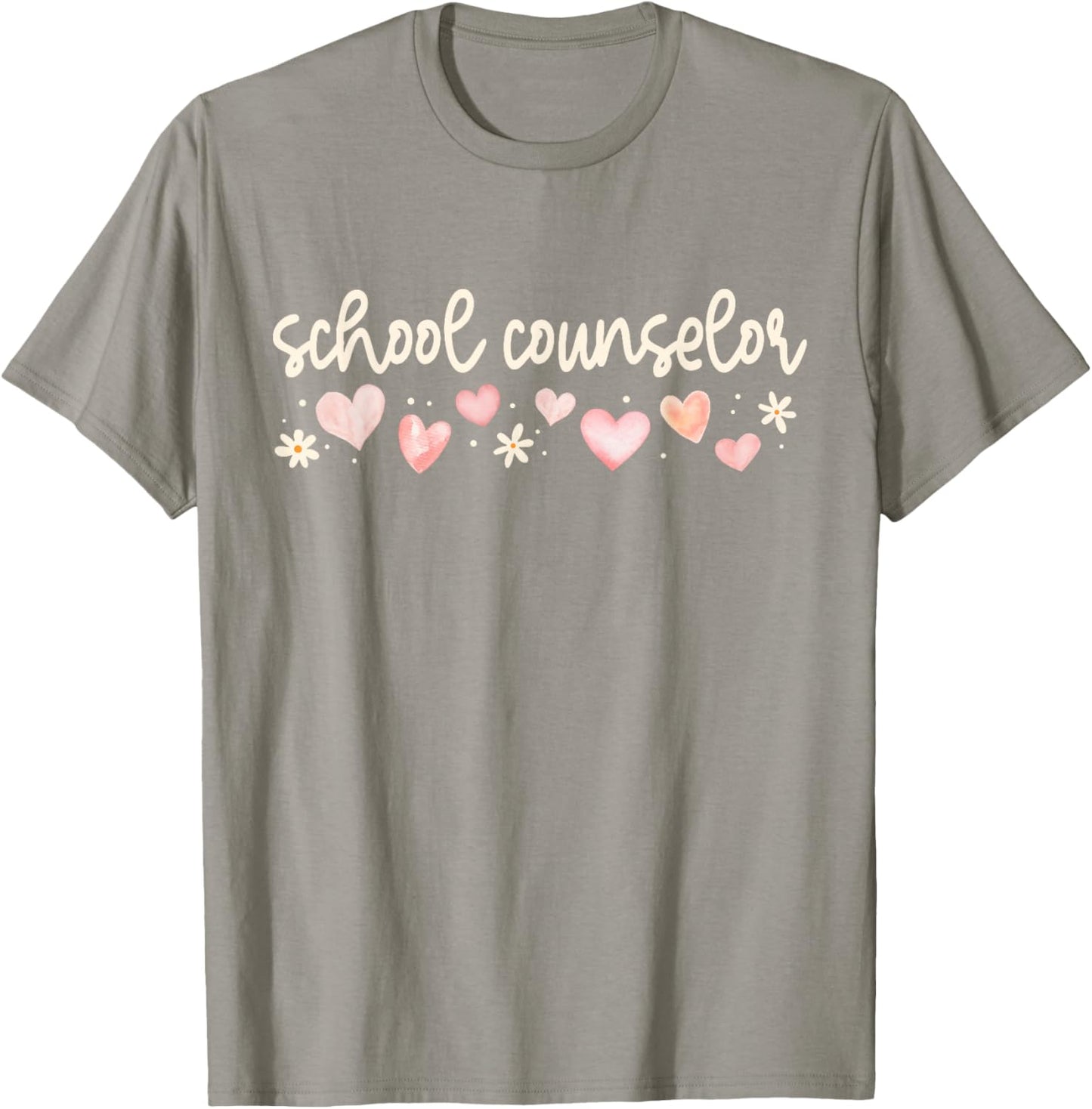 School Counselor Valentines Day Counseling Therapy Hearts T-Shirt - T-Shirt | Sand
