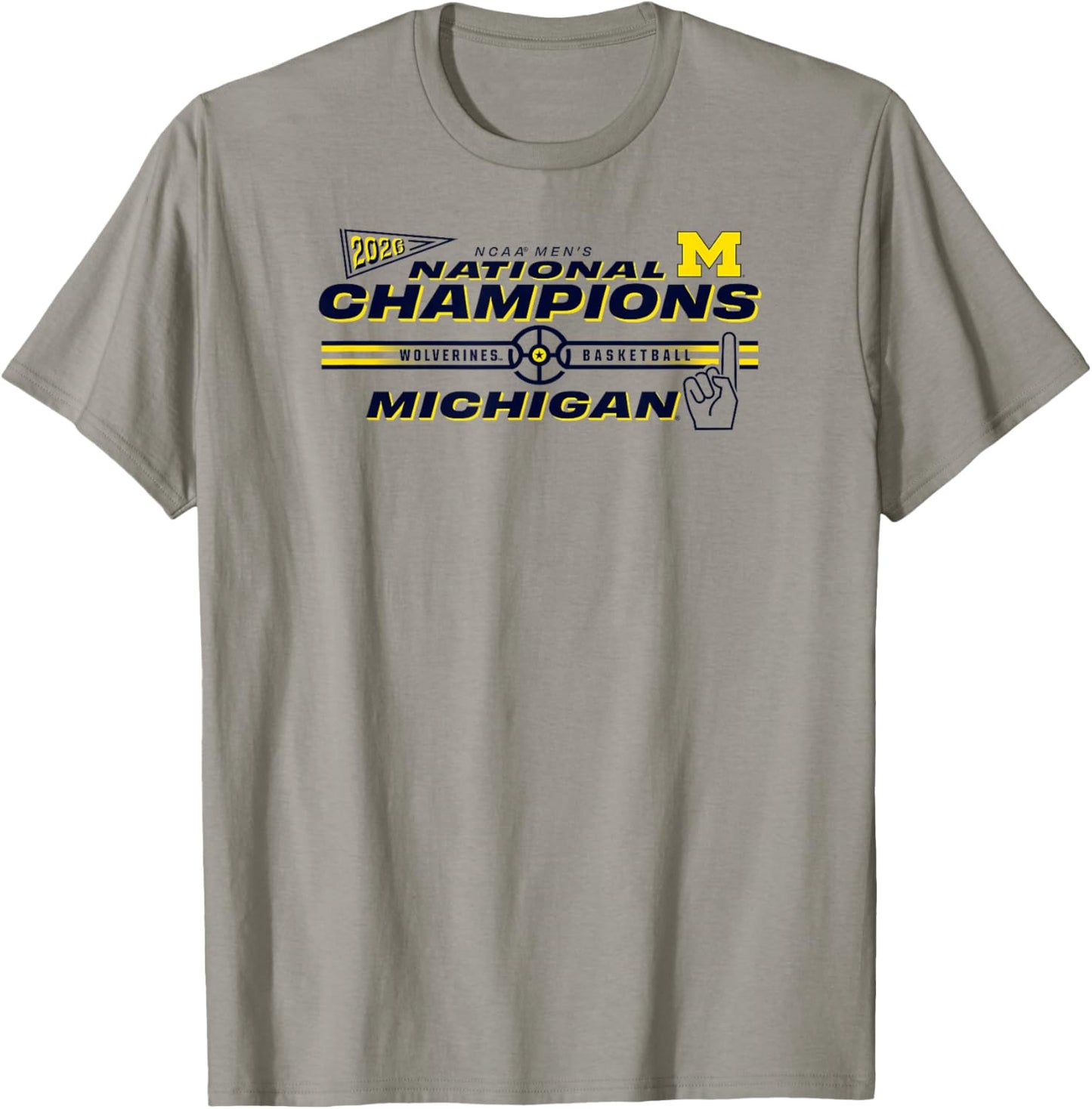 Michigan Wolverines 2026 National Champs Basketball Bracket T-Shirt - T-Shirt | Sand