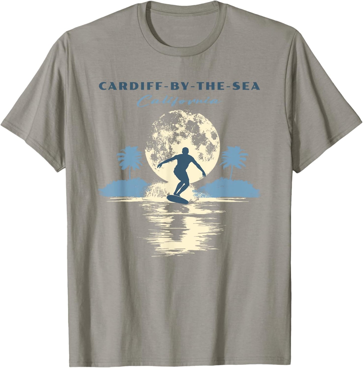 Cardiff-by-the-Sea Beach Retro Vintage Surf Women Kids T-Shirt - T-Shirt | Sand