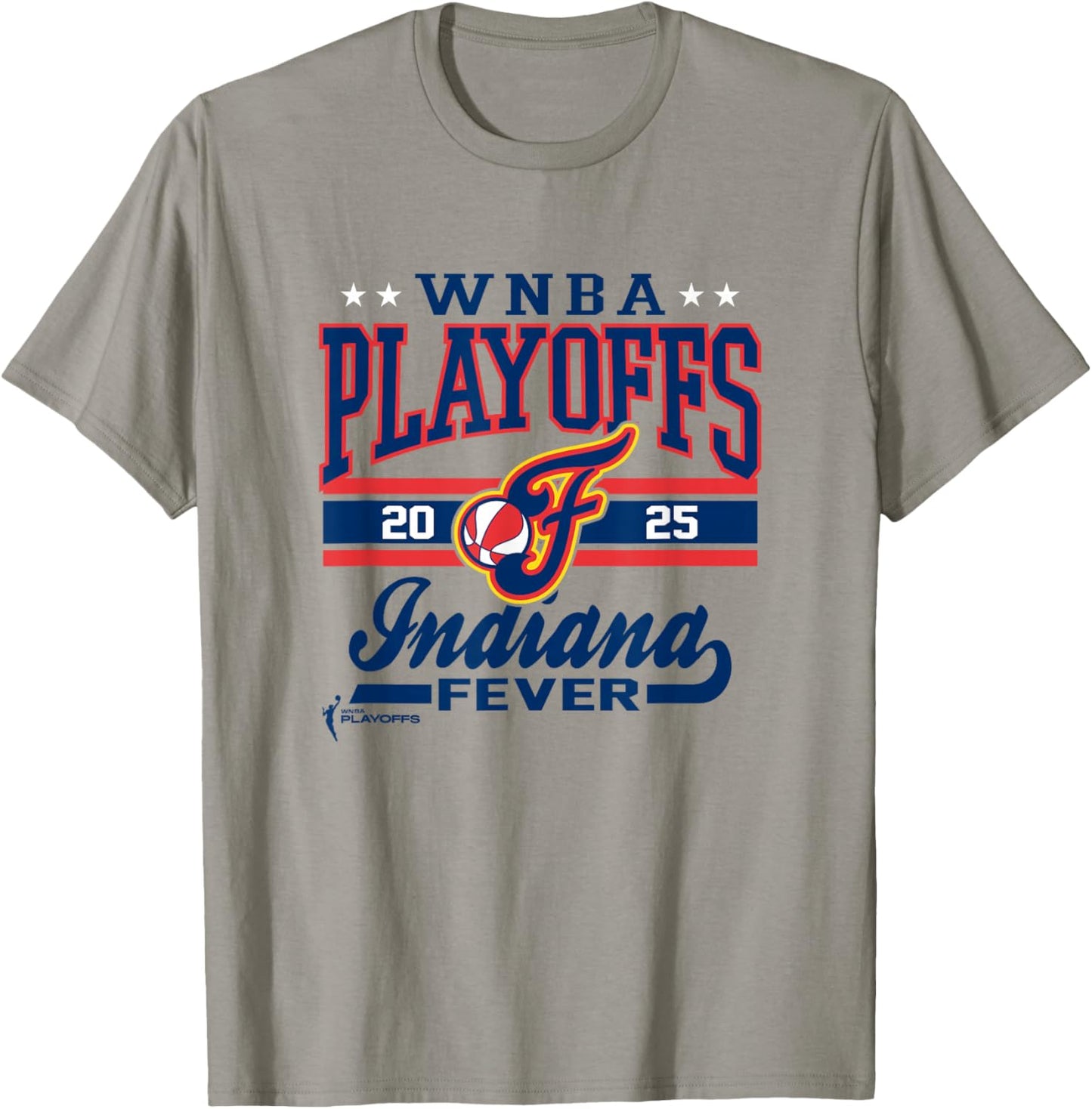 WNBA Official Indiana Fever 2025 Playoffs Time for Action T-Shirt - T-Shirt | Sand