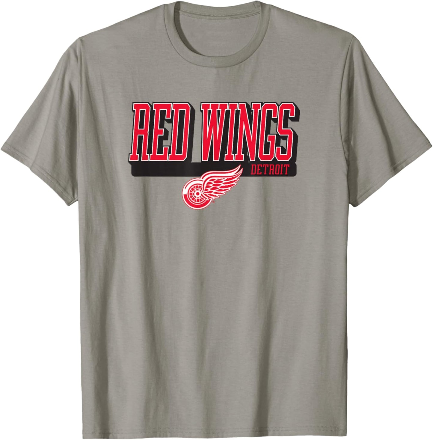 Detroit Red Wings Faceoff Gray Officially Licensed T-Shirt - T-Shirt | Sand