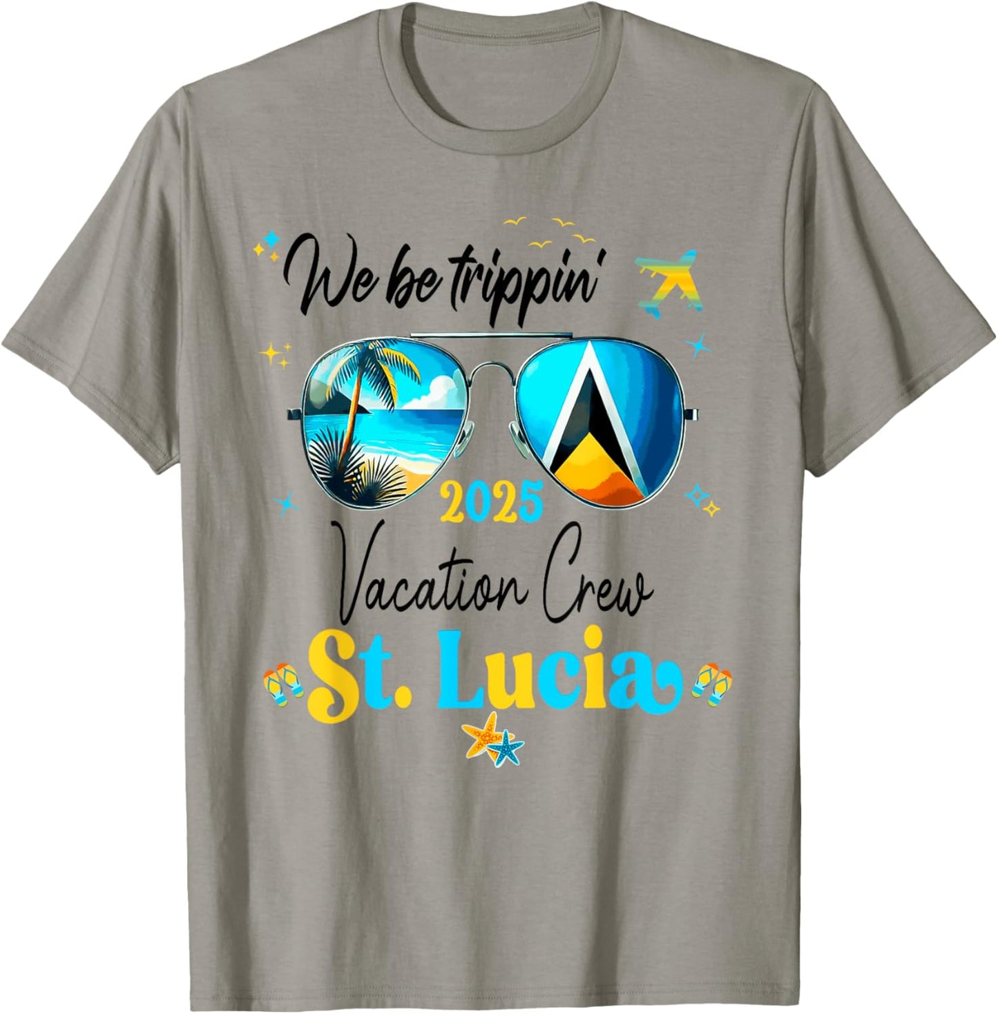 St. Lucia Vacation Trip 2025 Outfit T-Shirt - T-Shirt | Sand