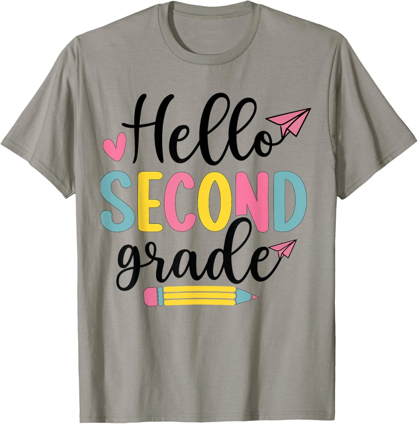 Hello Second Grade Back to School 2nd Grade Teacher Student T-Shirt - T-Shirt | Sand