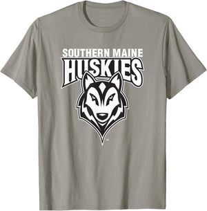 University of Southern Maine USM Huskies Head Logo T-Shirt - T-Shirt | Sand