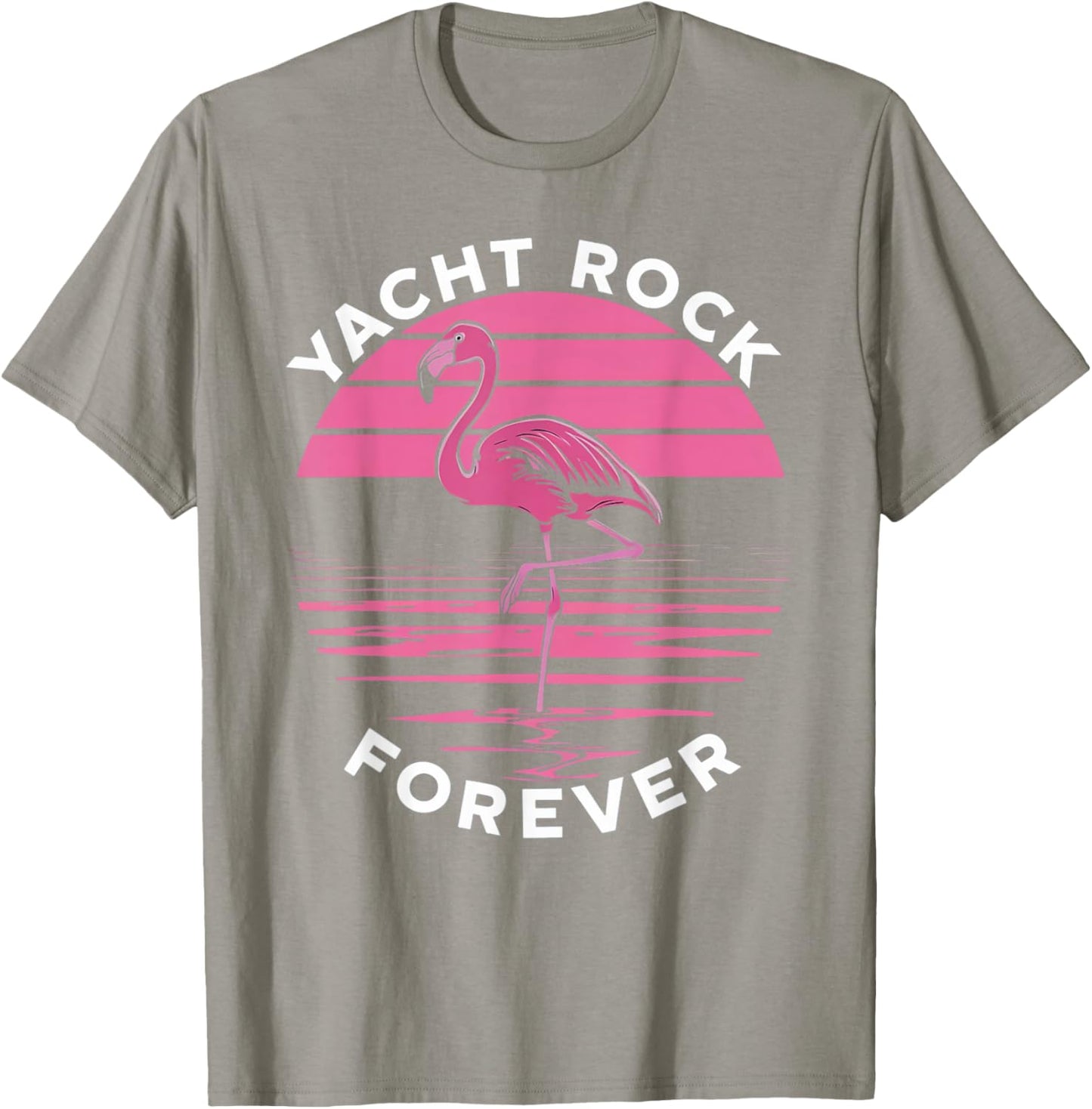 Yacht Rock Forever: Cool Flamingo Design for Yacht Fans T-Shirt - T-Shirt | Sand