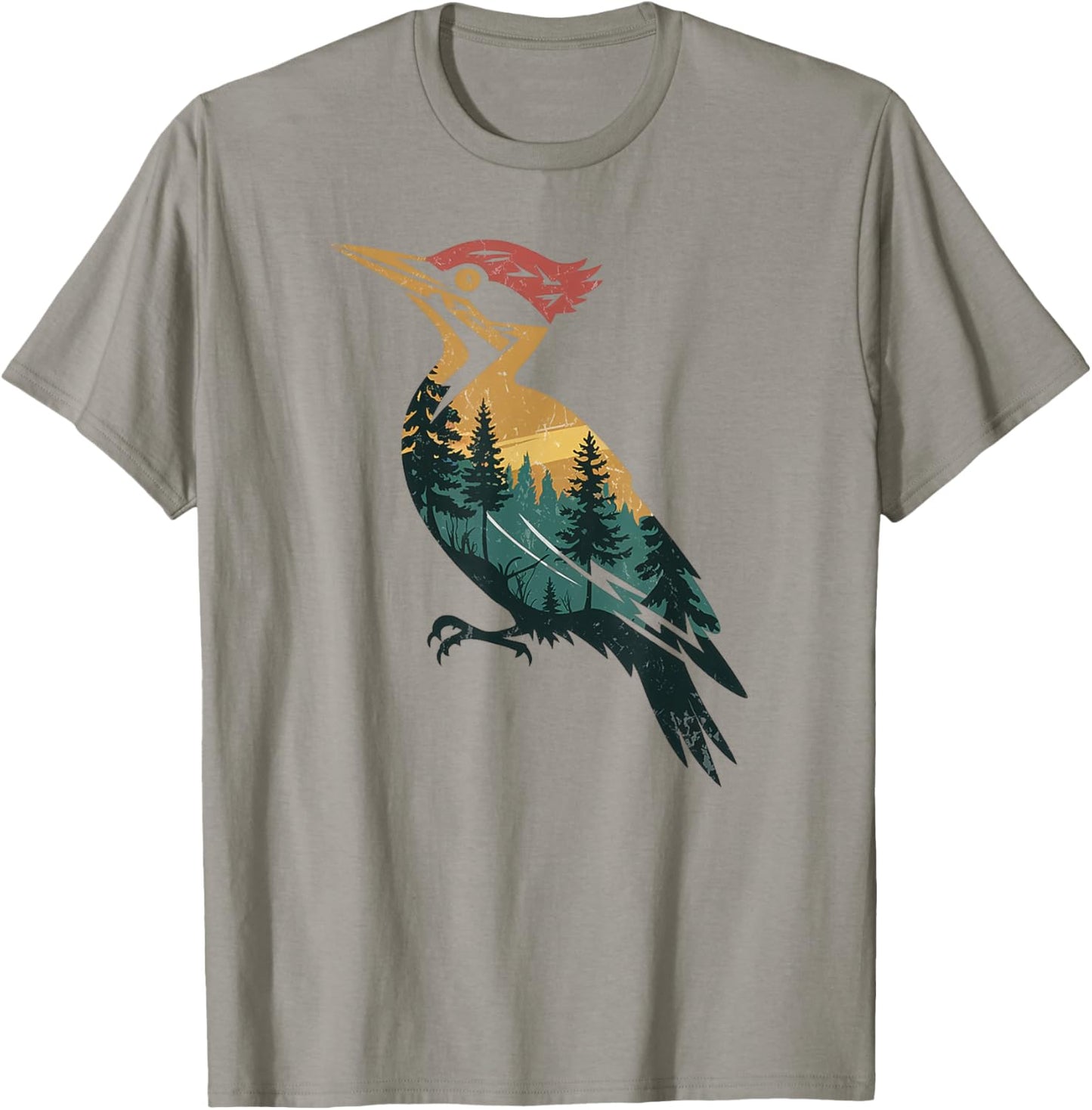 Woodpecker Hunting Hiking Outdoor Camping Forest Men Women T-Shirt - T-Shirt | Sand