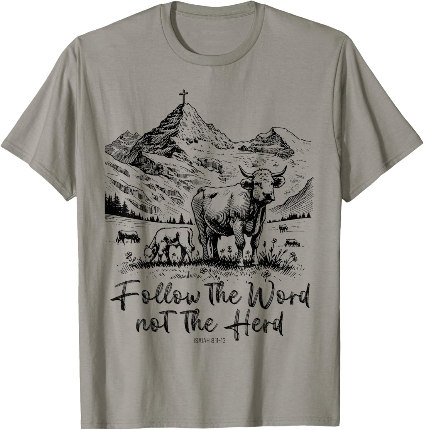 Follow The Word Not The Herd T-Shirt - T-Shirt | Sand