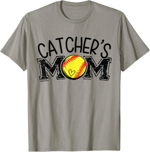 Softball Catcher's Mom T-Shirt - T-Shirt | Sand