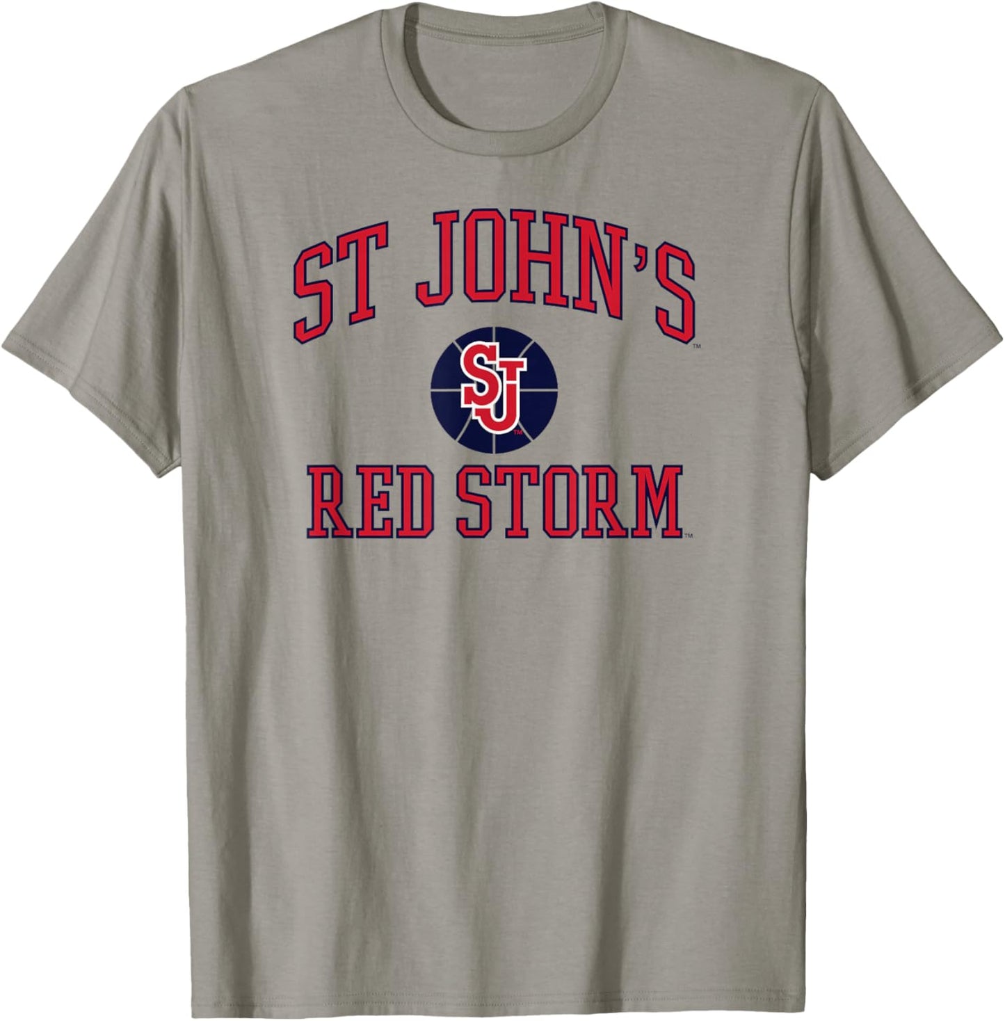 St. John's Red Storm Basketball Screen Gray T-Shirt - T-Shirt | Sand