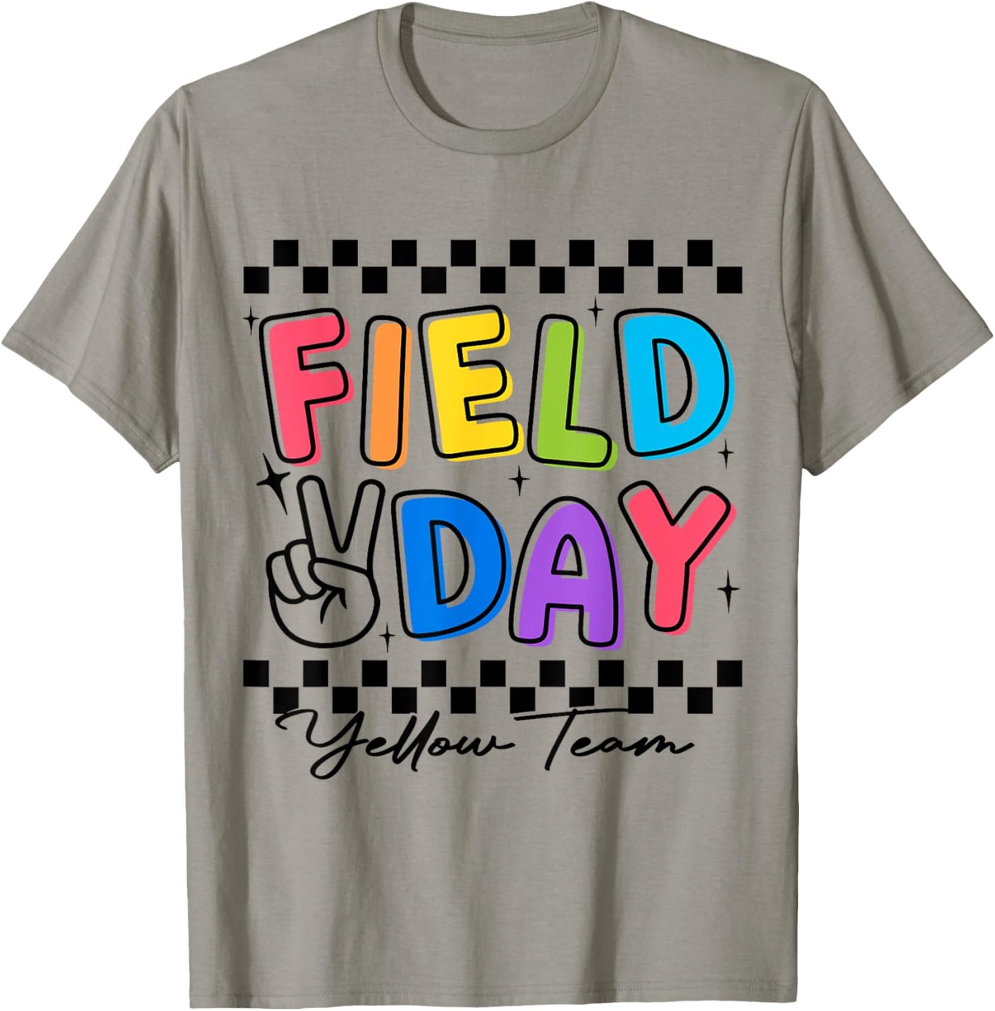 Field Day Yellow Team Game Competition Obstacle Course Fun T-Shirt - T-Shirt | Sand