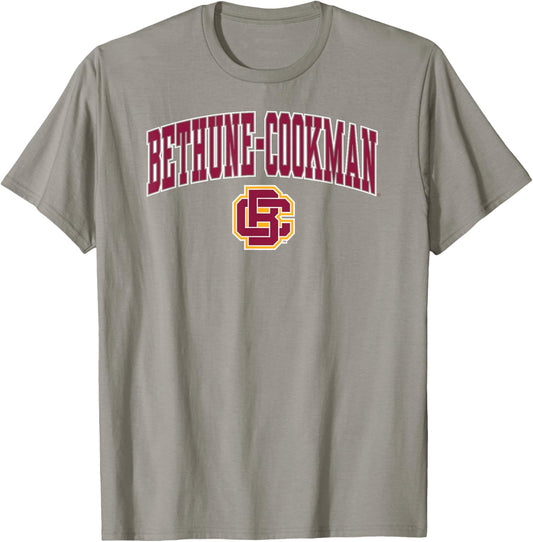 Bethune–Cookman Wildcats Arch Over Gray Officially Licensed T-Shirt - T-Shirt | Sand