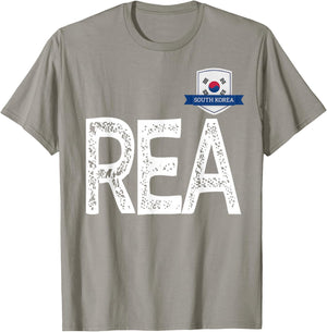South Korea Human-Flag Letter REA South Korea T-Shirt - T-Shirt | Sand