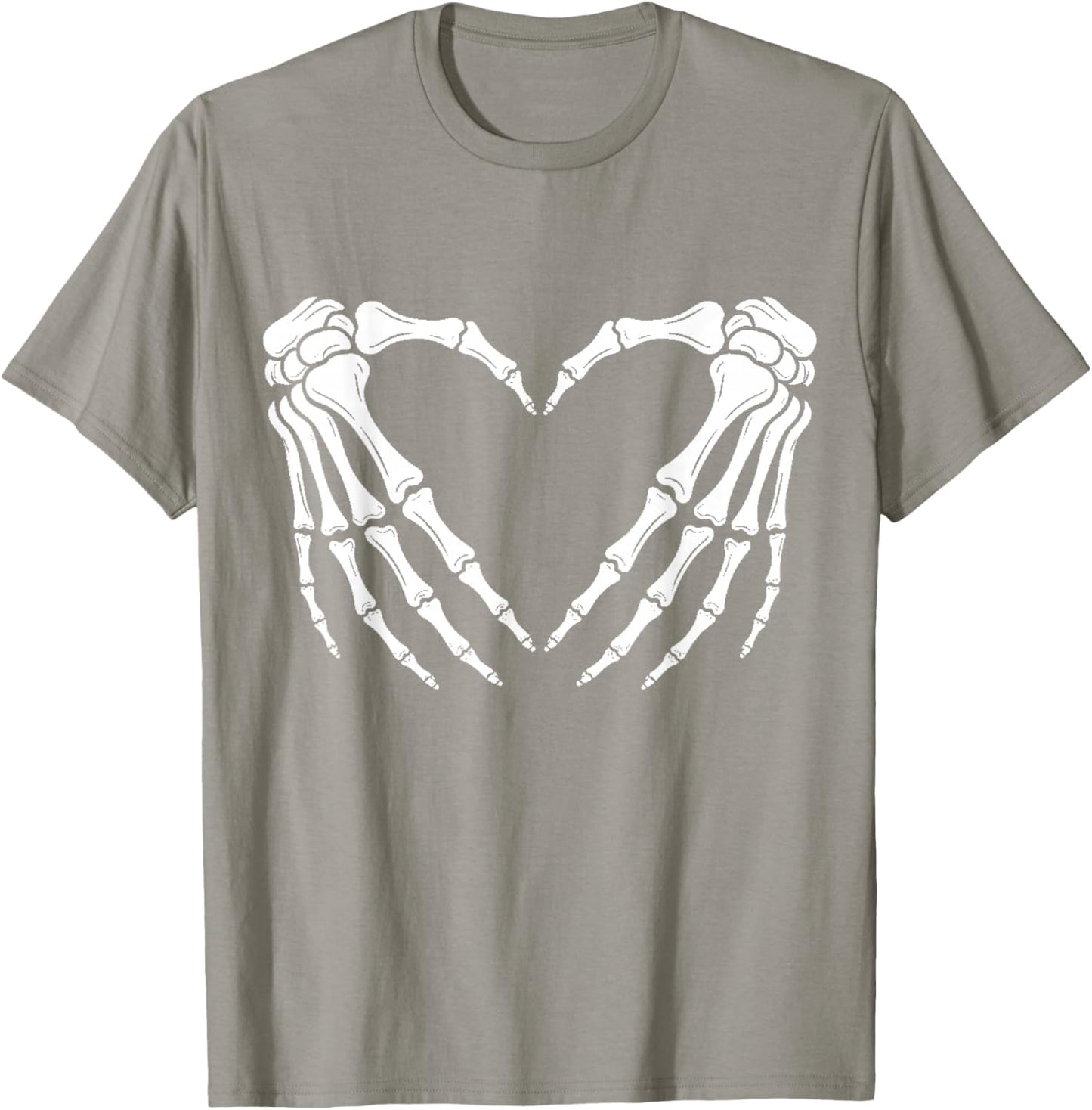 Skeleton Hands Heart Sign Red Halloween T-Shirt - T-Shirt | Sand
