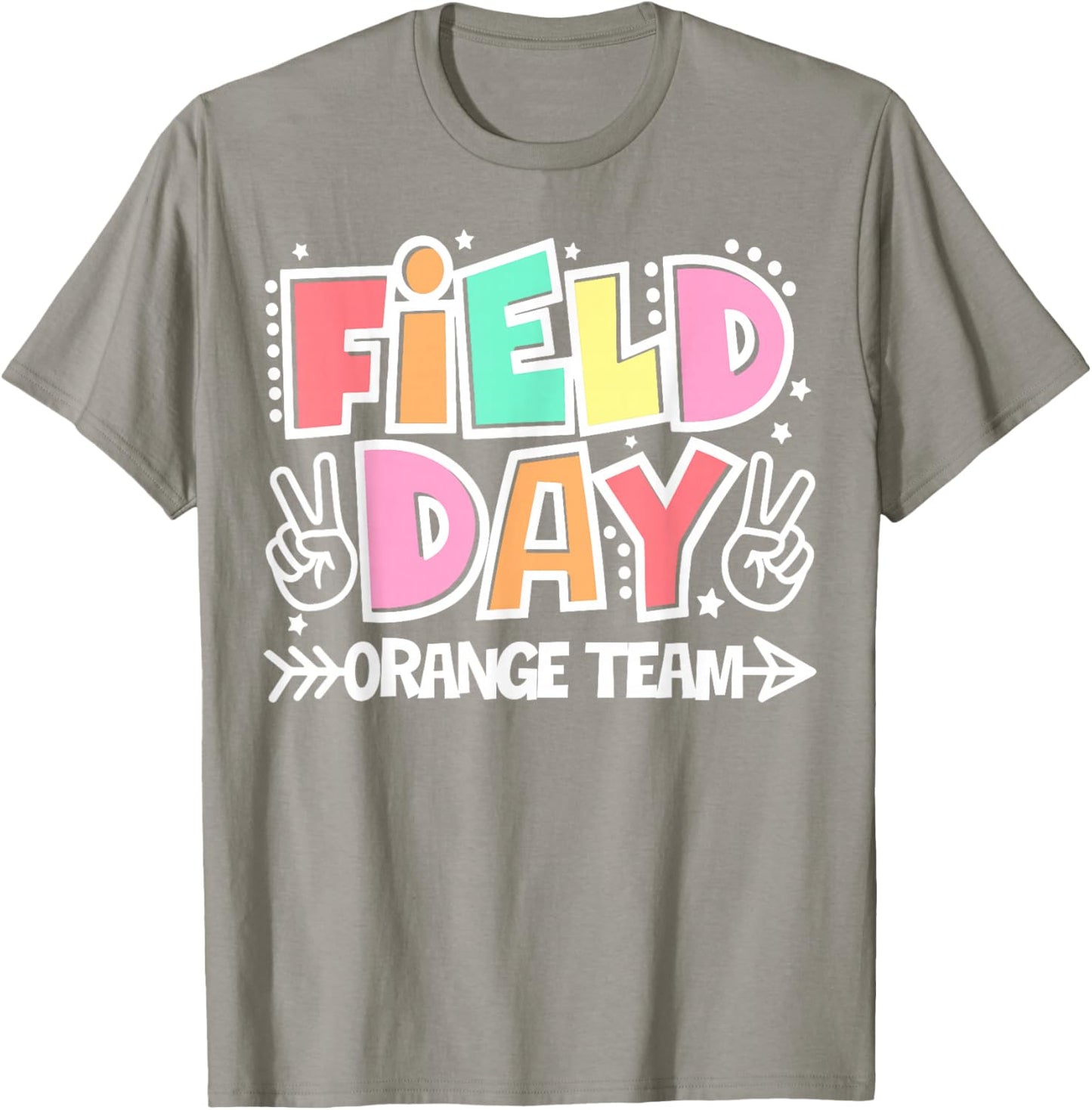 Field Day Orange Team Funny for Teacher Kids Field Day Games T-Shirt - T-Shirt | Sand
