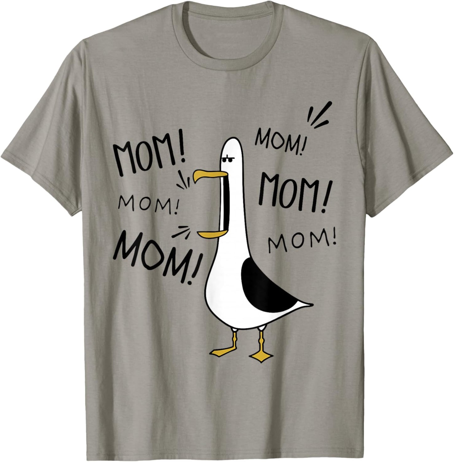 Mom Seagull Funny Mama Seagulls Mothers Day Humor T-Shirt - T-Shirt | Sand
