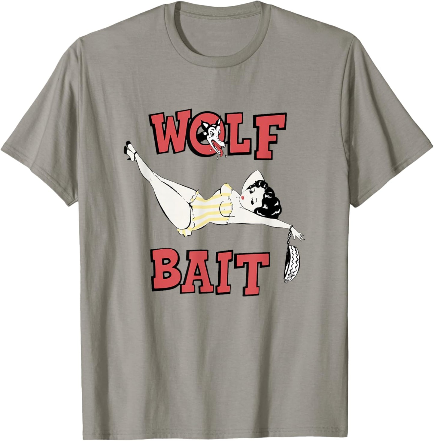 Wolf Bait Retro T-Shirt - T-Shirt | Sand